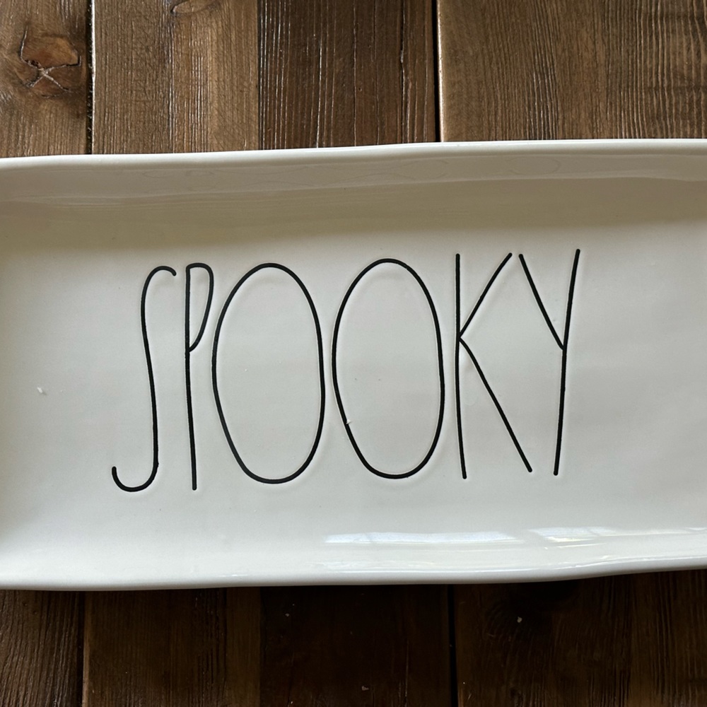 Rare Rae Dunn Spooky Tray M stamped